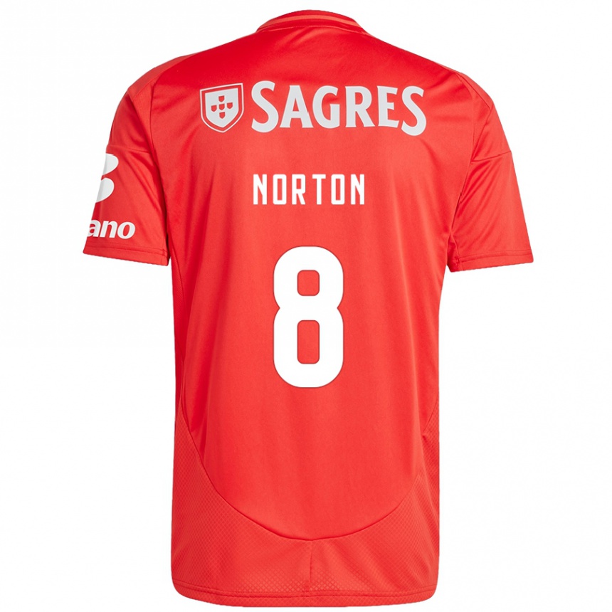 Men Football Andreia Norton #8 Red White Home Jersey 2024/25 T-Shirt Za