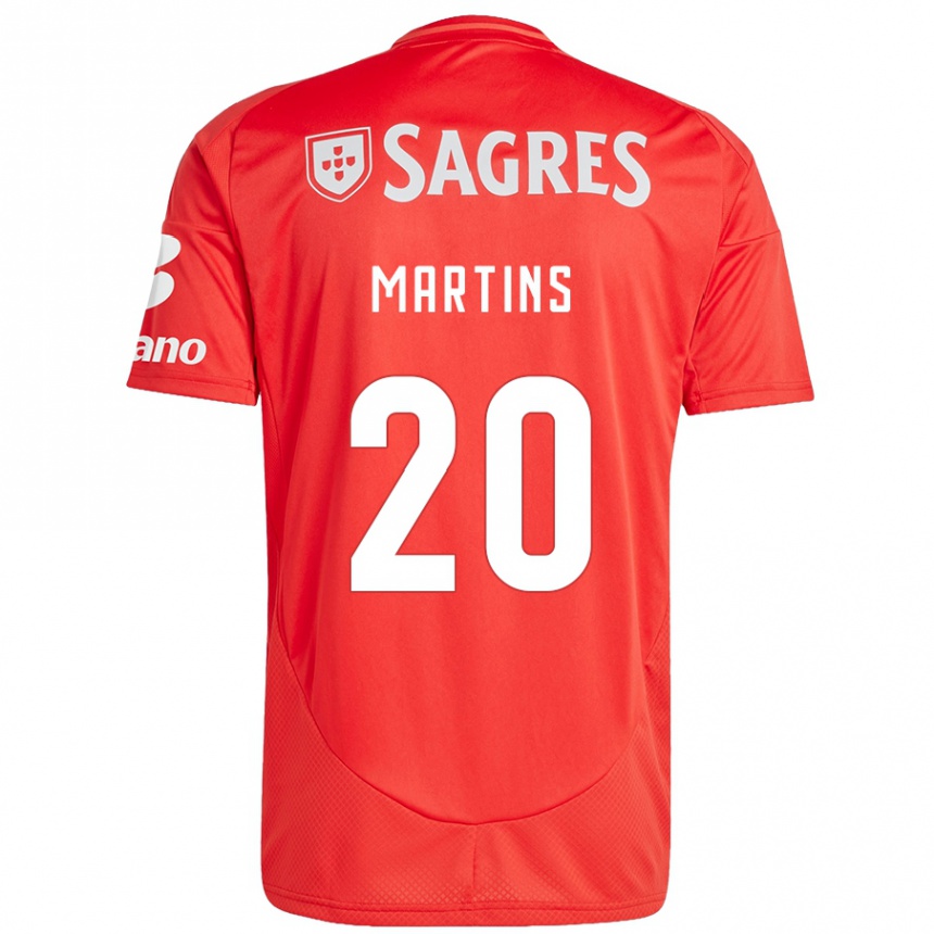 Men Football Lara Martins #20 Red White Home Jersey 2024/25 T-Shirt Za