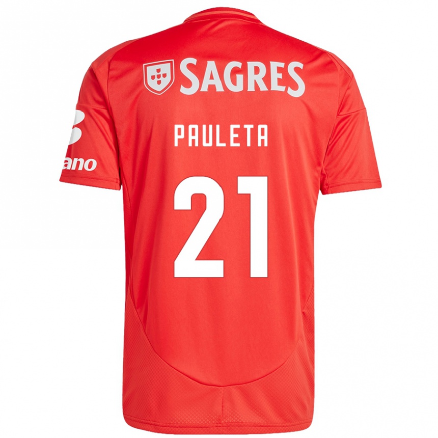 Men Football Pauleta #21 Red White Home Jersey 2024/25 T-Shirt Za