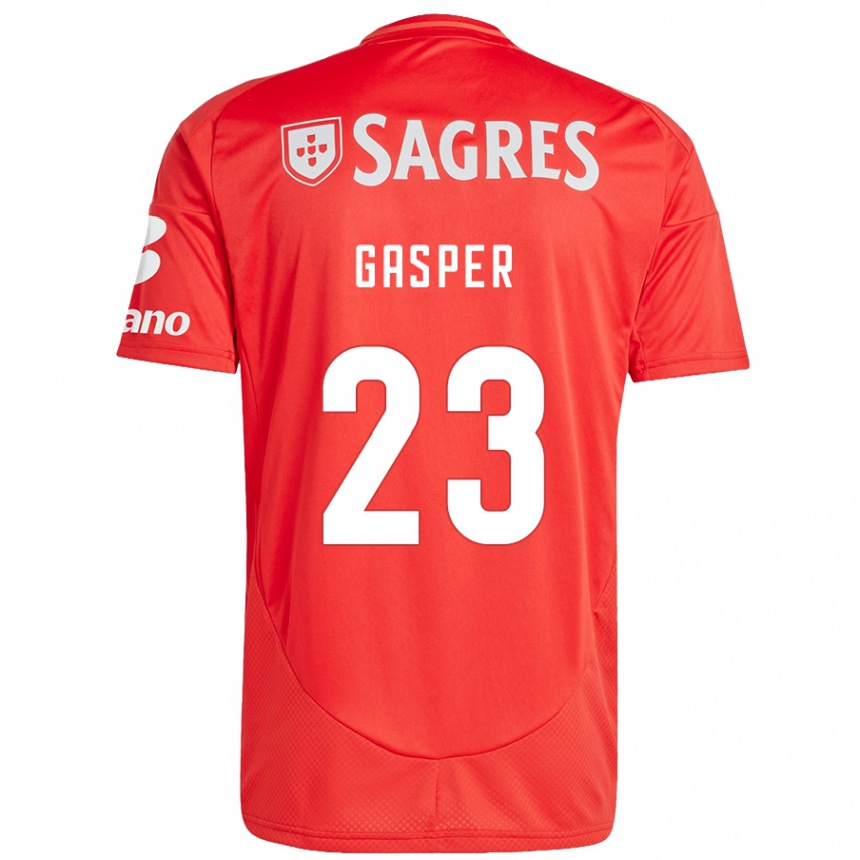 Men Football Anna Gasper #23 Red White Home Jersey 2024/25 T-Shirt Za