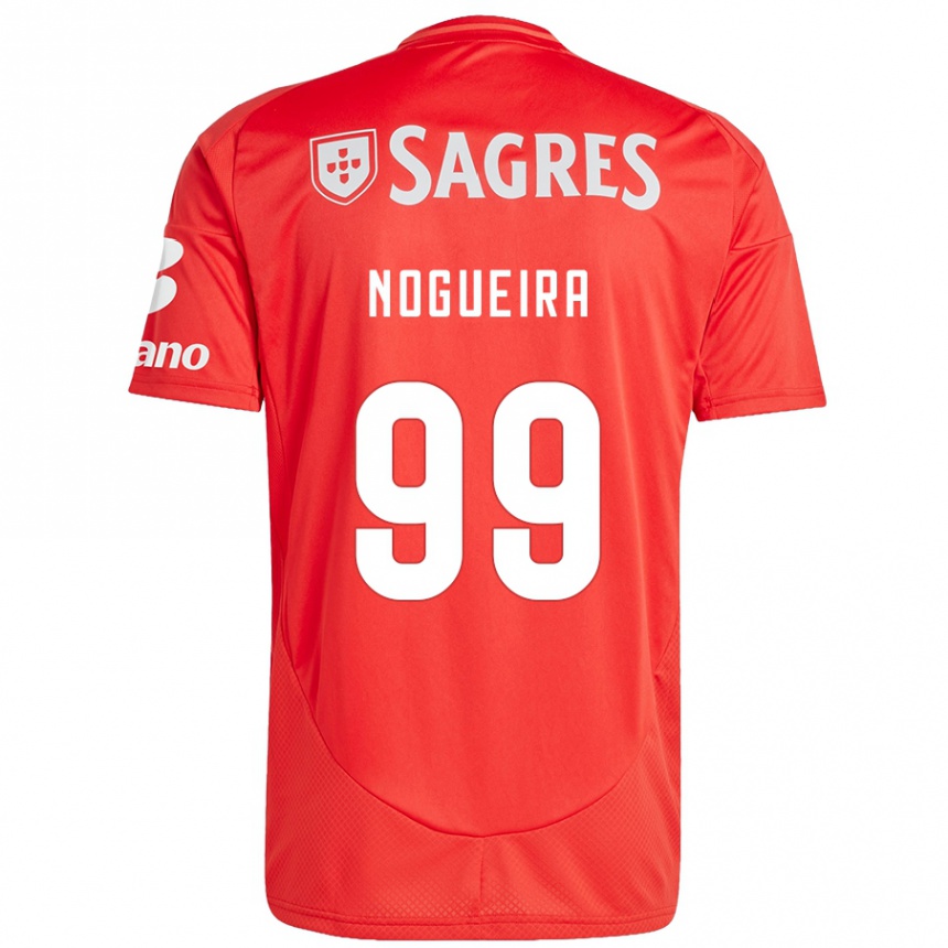 Men Football Beatriz Nogueira #99 Red White Home Jersey 2024/25 T-Shirt Za