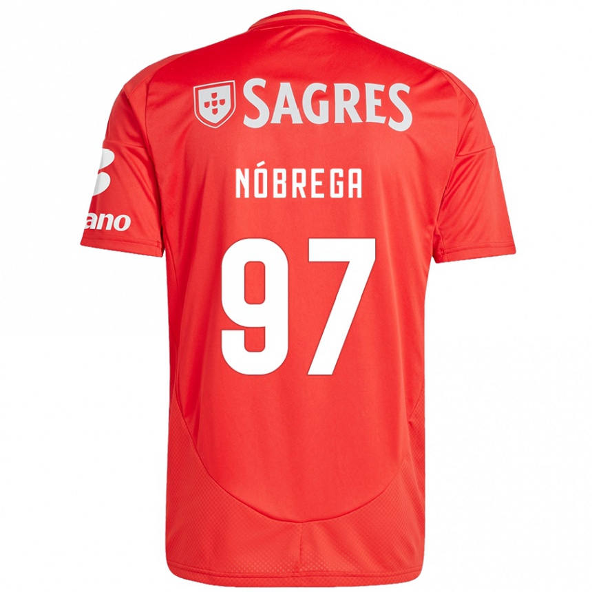 Men Football Ricardo Nóbrega #97 Red White Home Jersey 2024/25 T-Shirt Za