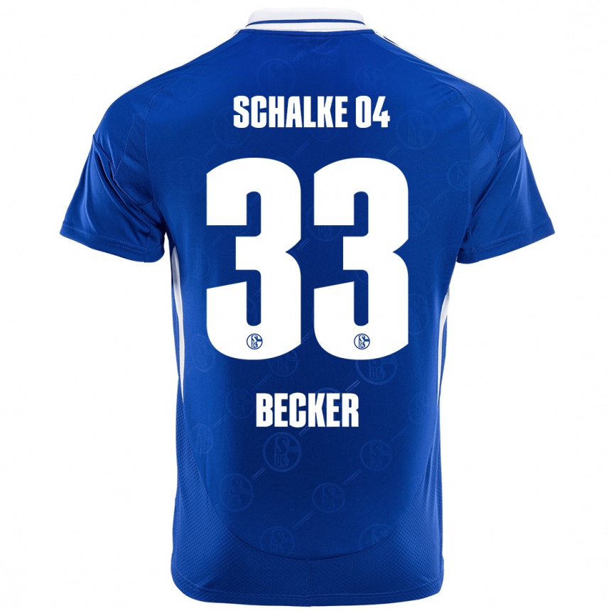 Men Football Vitalie Becker #33 Royal Blue Home Jersey 2024/25 T-Shirt Za