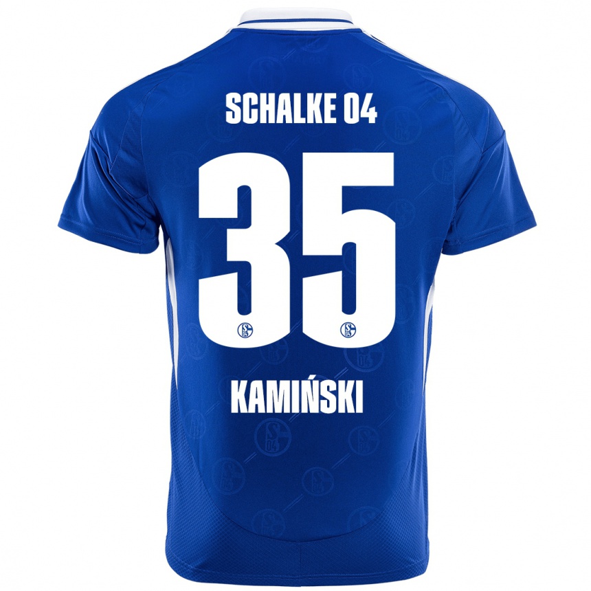 Men Football Marcin Kaminski #35 Royal Blue Home Jersey 2024/25 T-Shirt Za