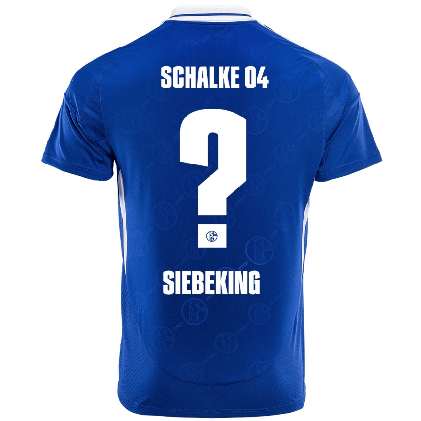 Men Football Johannes Siebeking #0 Royal Blue Home Jersey 2024/25 T-Shirt Za