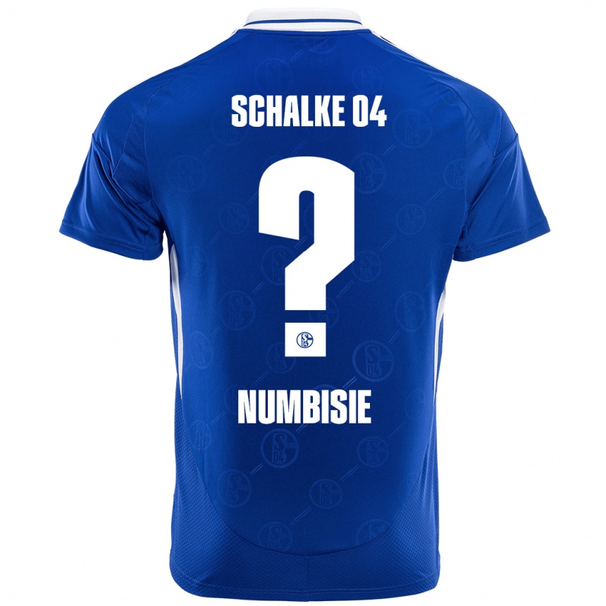 Men Football Bruno Numbisie #0 Royal Blue Home Jersey 2024/25 T-Shirt Za