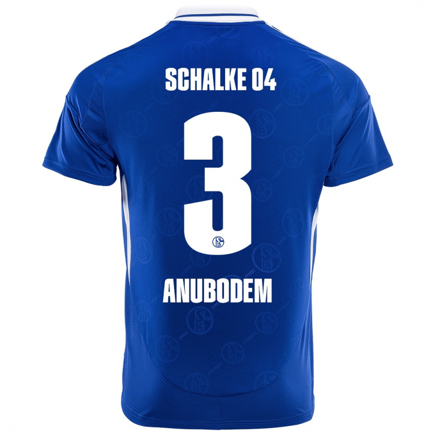 Men Football Ngufor Anubodem #3 Royal Blue Home Jersey 2024/25 T-Shirt Za