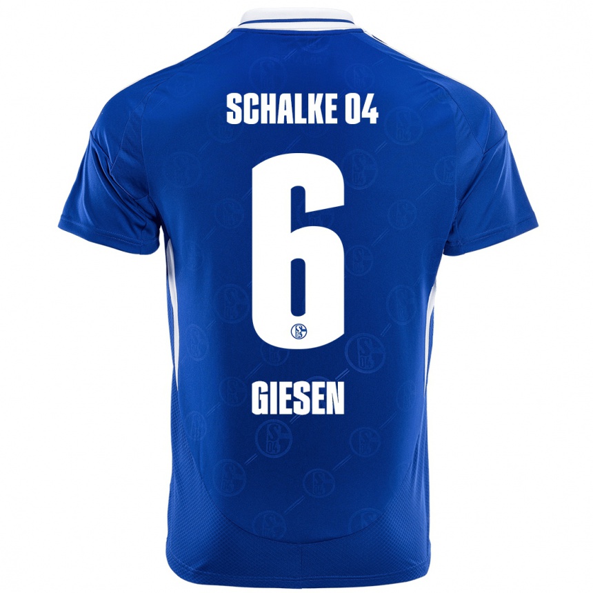 Men Football Tim Giesen #6 Royal Blue Home Jersey 2024/25 T-Shirt Za