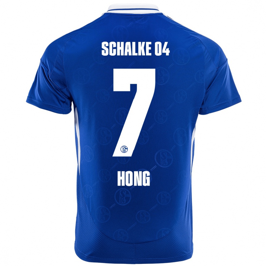 Men Football Seok-Ju Hong #7 Royal Blue Home Jersey 2024/25 T-Shirt Za