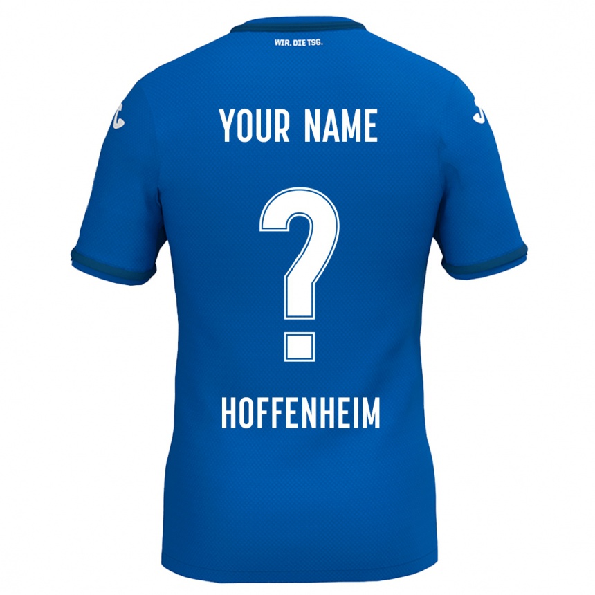 Men Football Your Name #0 Royal Blue Home Jersey 2024/25 T-Shirt Za