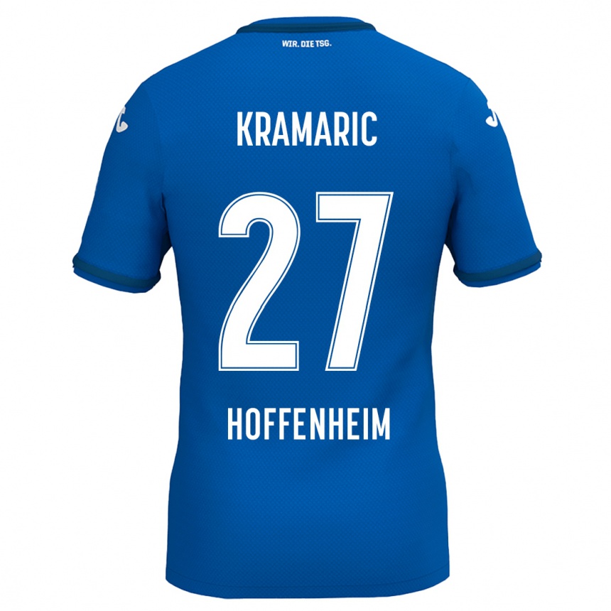 Men Football Andrej Kramaric #27 Royal Blue Home Jersey 2024/25 T-Shirt Za