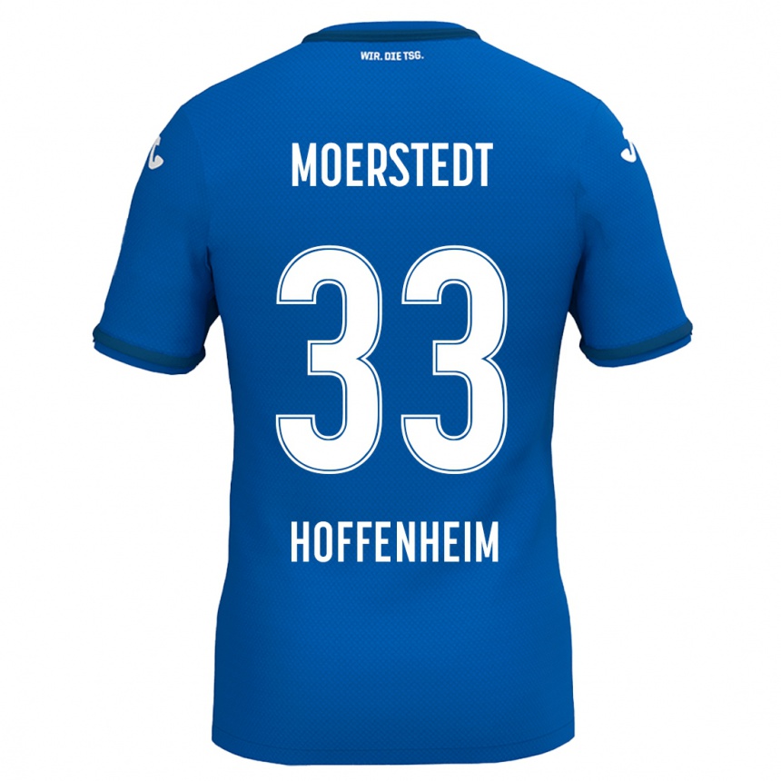 Men Football Max Moerstedt #33 Royal Blue Home Jersey 2024/25 T-Shirt Za