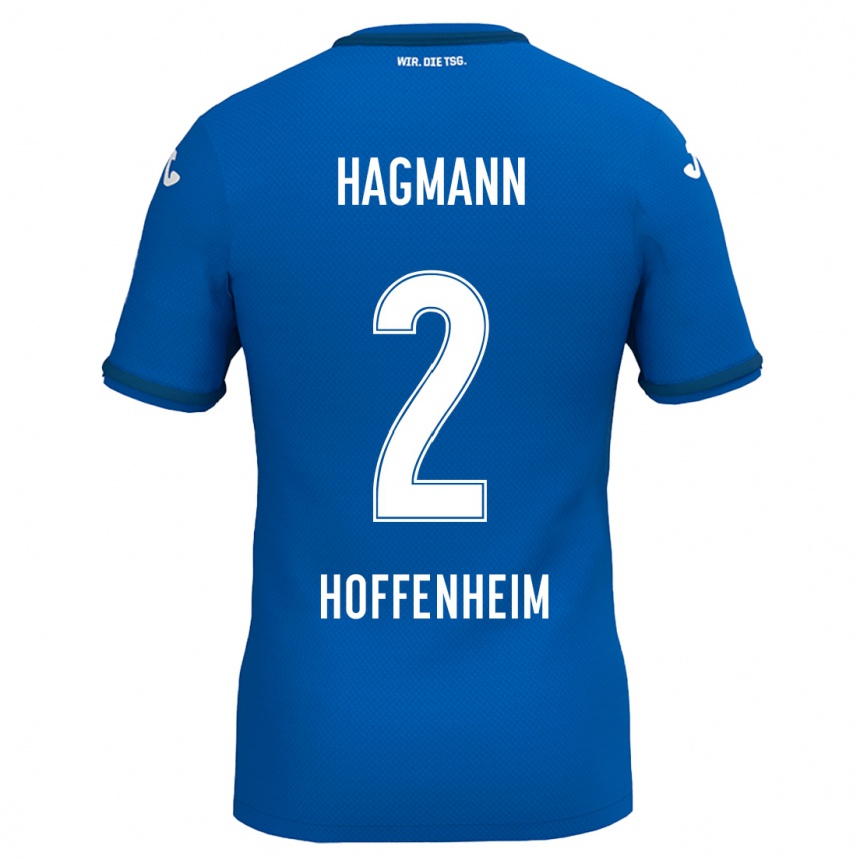 Men Football Felix Hagmann #2 Royal Blue Home Jersey 2024/25 T-Shirt Za