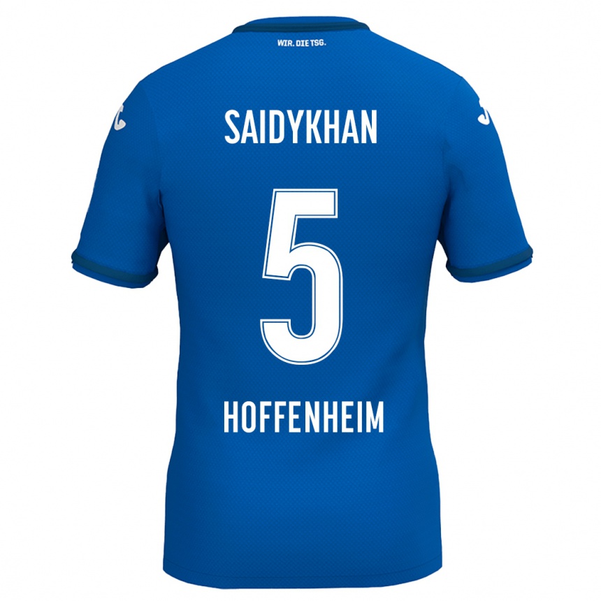 Men Football Ibrahim Saidykhan #5 Royal Blue Home Jersey 2024/25 T-Shirt Za