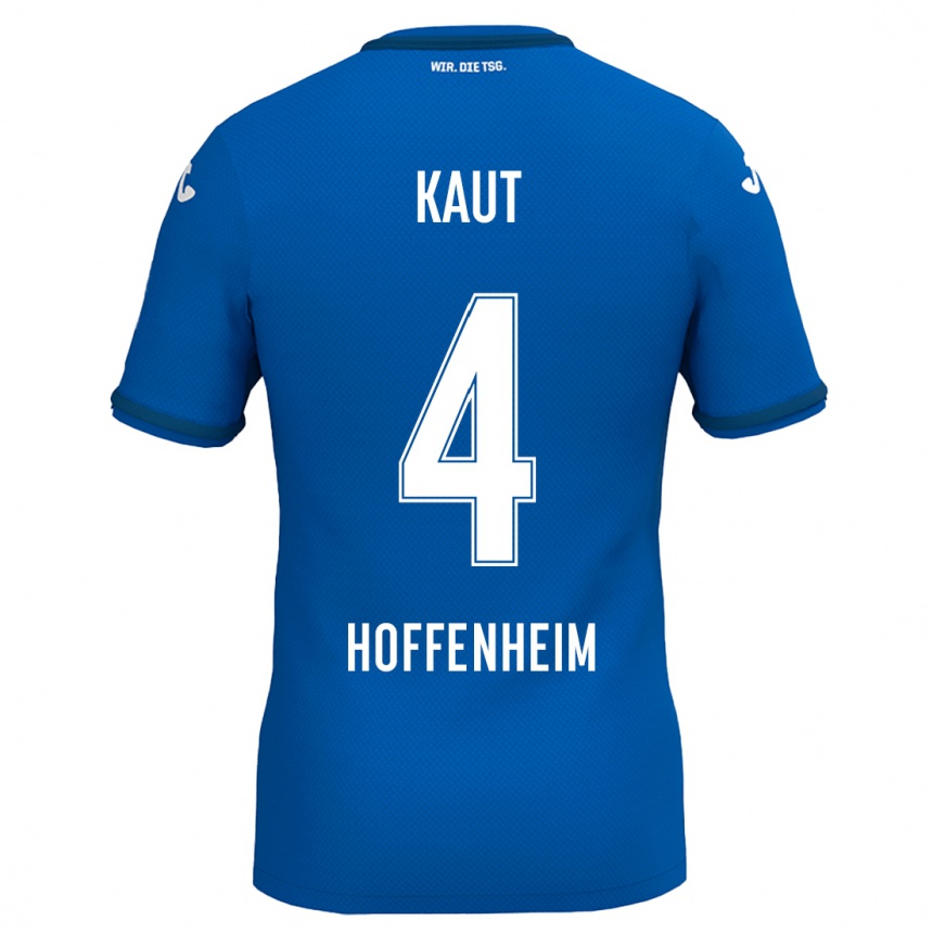 Men Football Lisann Kaut #4 Royal Blue Home Jersey 2024/25 T-Shirt Za