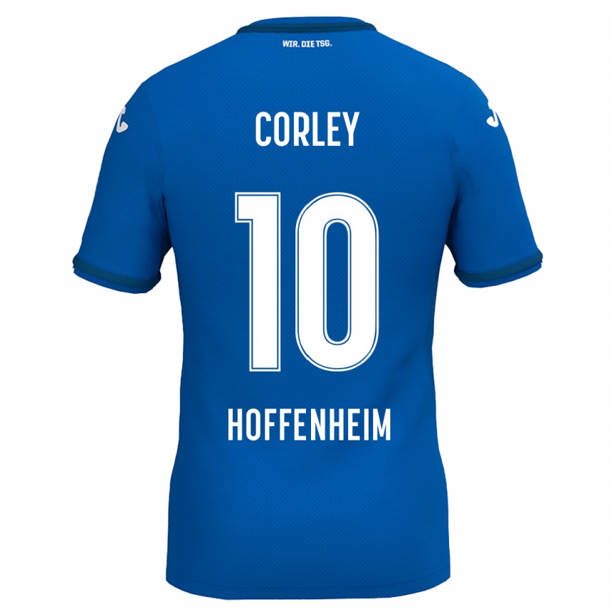 Men Football Gia Corley #10 Royal Blue Home Jersey 2024/25 T-Shirt Za