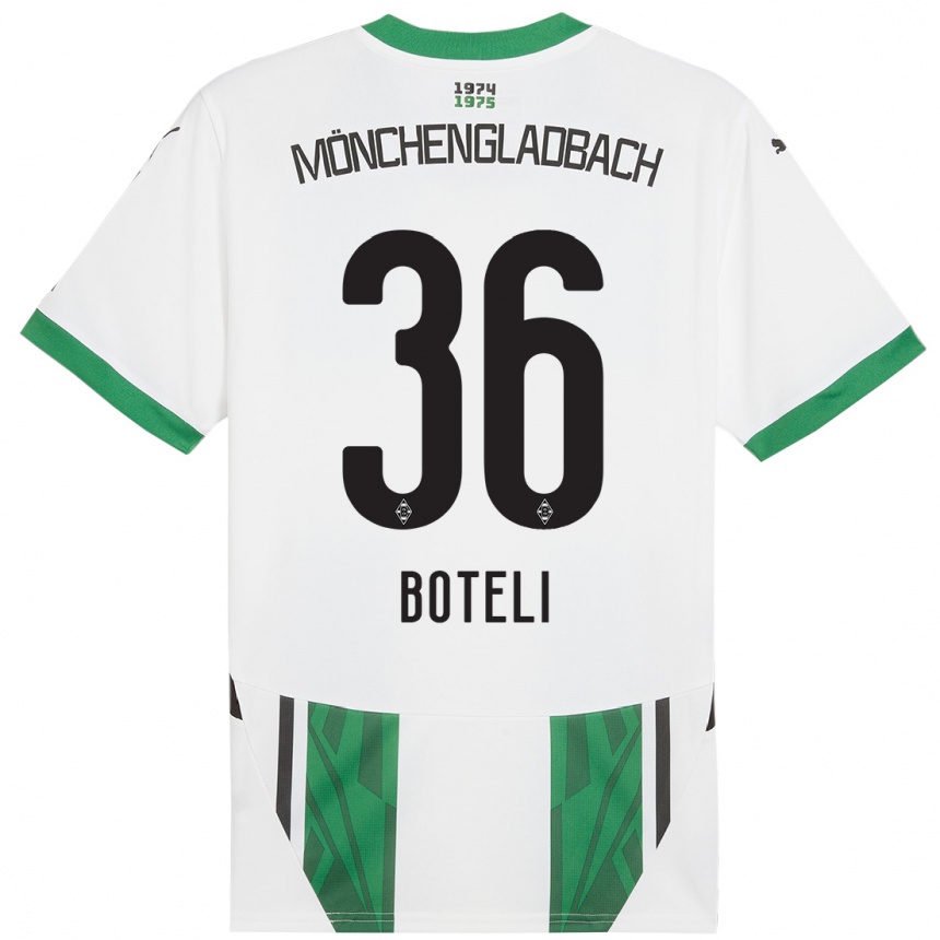 Men Football Winsley Boteli #36 White Green Home Jersey 2024/25 T-Shirt Za