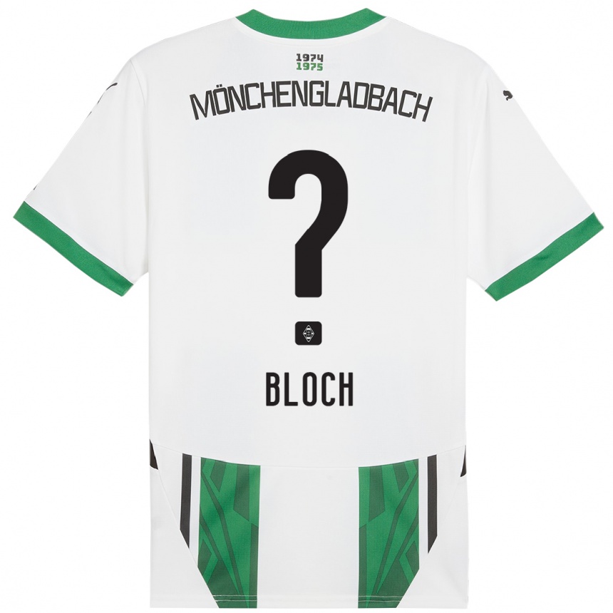 Men Football Stefan Bloch #0 White Green Home Jersey 2024/25 T-Shirt Za