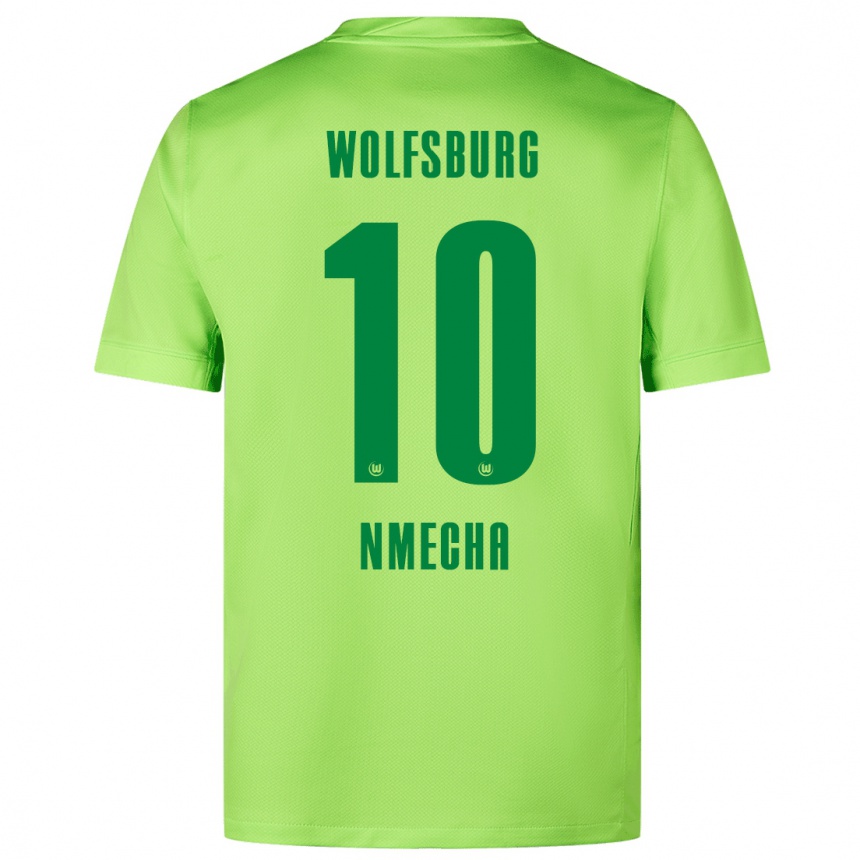 Men Football Lukas Nmecha #10 Fluorescent Green Home Jersey 2024/25 T-Shirt Za