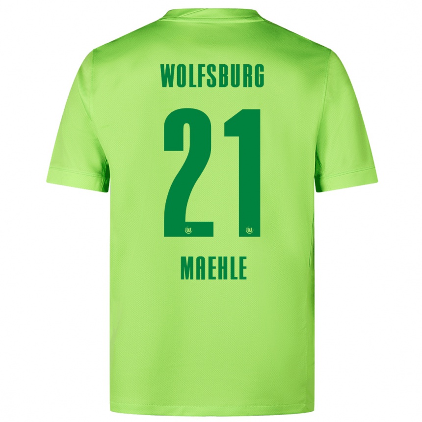 Men Football Joakim Maehle #21 Fluorescent Green Home Jersey 2024/25 T-Shirt Za