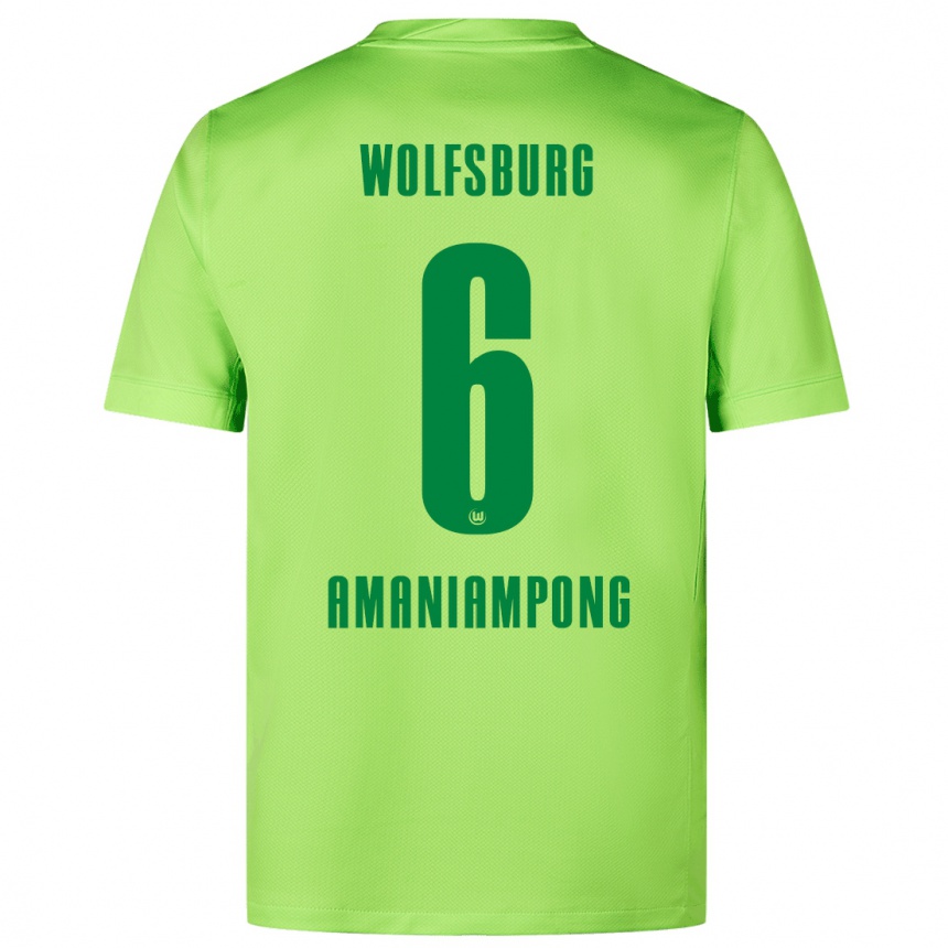 Men Football Marces Amaniampong #6 Fluorescent Green Home Jersey 2024/25 T-Shirt Za