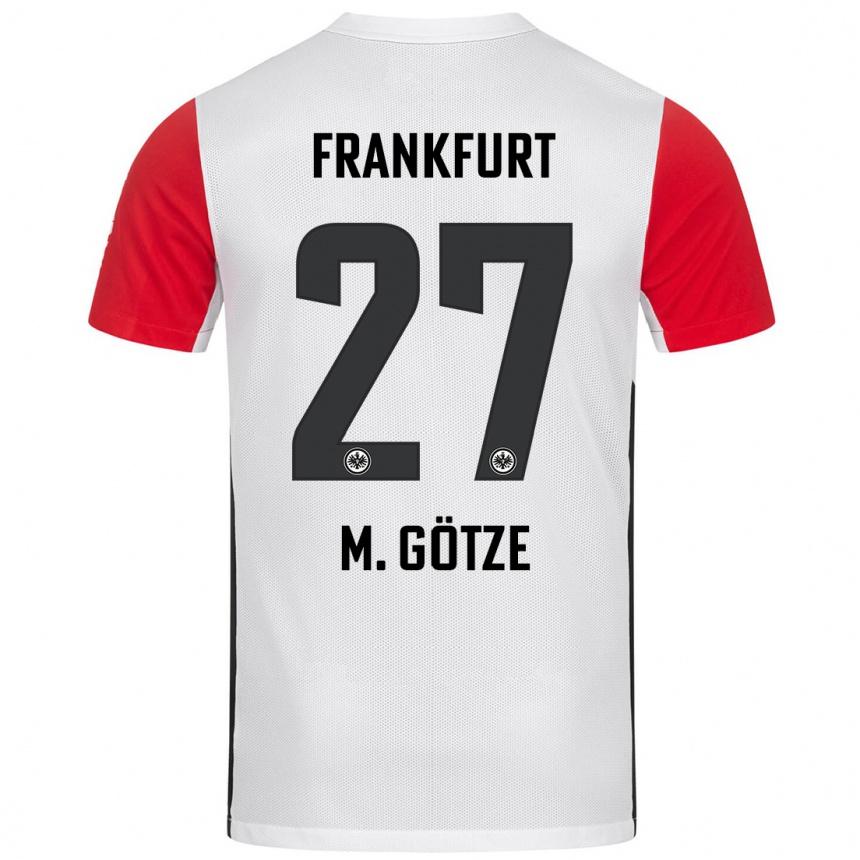 Men Football Mario Götze #27 White Red Home Jersey 2024/25 T-Shirt Za