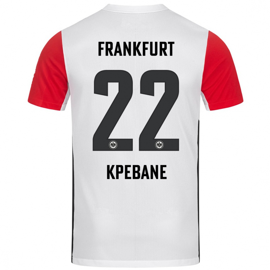 Men Football Tamiou Kpebane #22 White Red Home Jersey 2024/25 T-Shirt Za