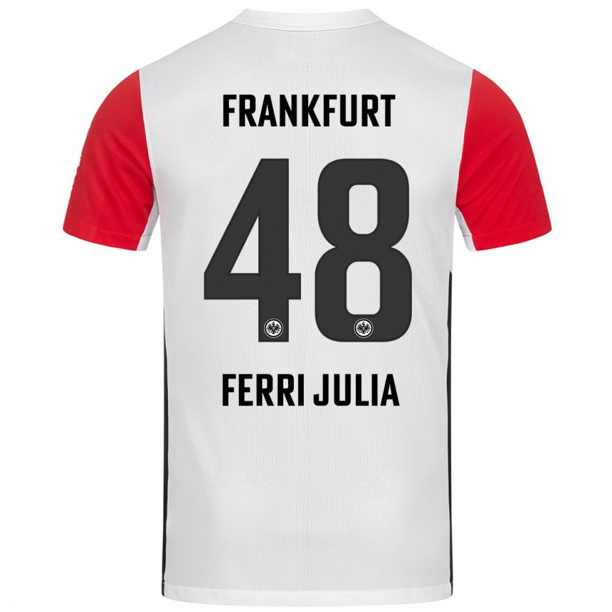 Men Football Nacho Ferri #48 White Red Home Jersey 2024/25 T-Shirt Za