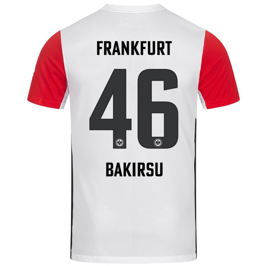 Men Football Hüseyin Bakirsu #46 White Red Home Jersey 2024/25 T-Shirt Za