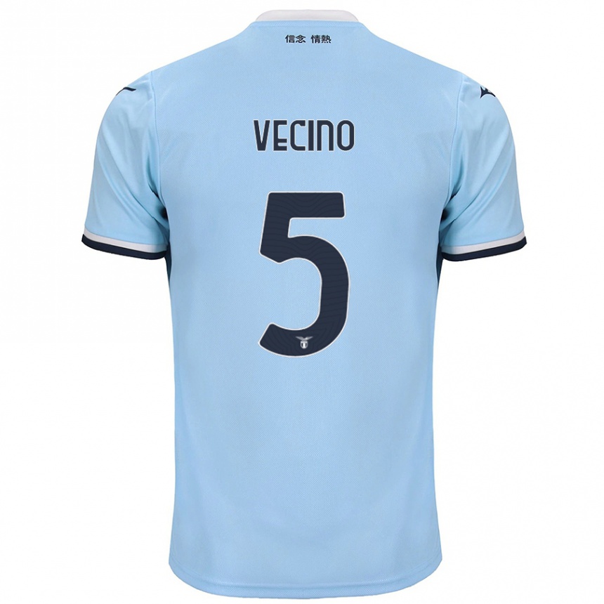 Men Football Matías Vecino #5 Blue Home Jersey 2024/25 T-Shirt Za