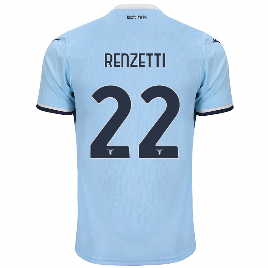 Men Football Davide Renzetti #22 Blue Home Jersey 2024/25 T-Shirt Za