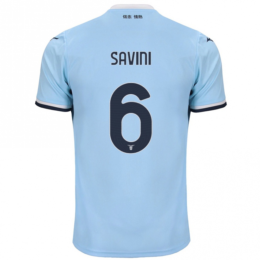 Men Football Federica Savini #6 Blue Home Jersey 2024/25 T-Shirt Za