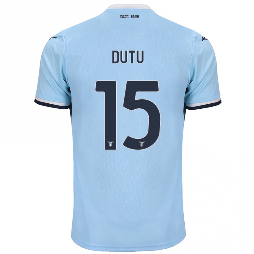 Men Football Matteo Dutu #15 Blue Home Jersey 2024/25 T-Shirt Za