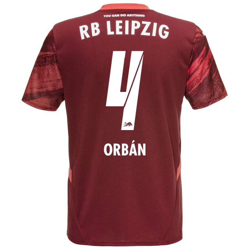 Men Football Willi Orbán #4 Burgundy Away Jersey 2024/25 T-Shirt Za