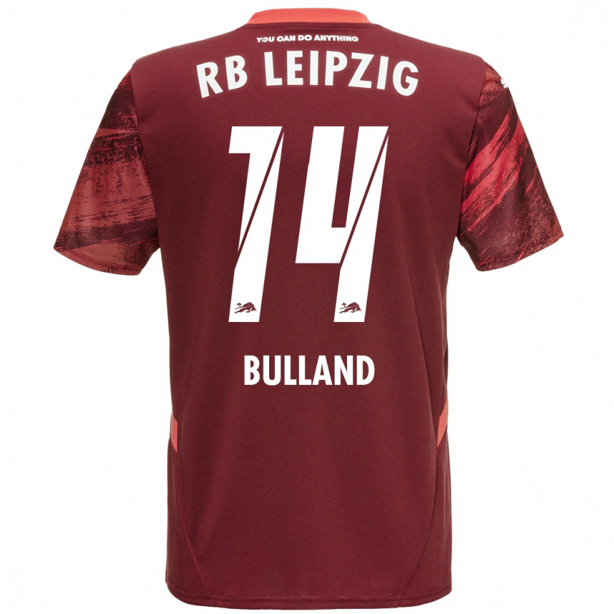 Men Football Anton Bulland #14 Burgundy Away Jersey 2024/25 T-Shirt Za