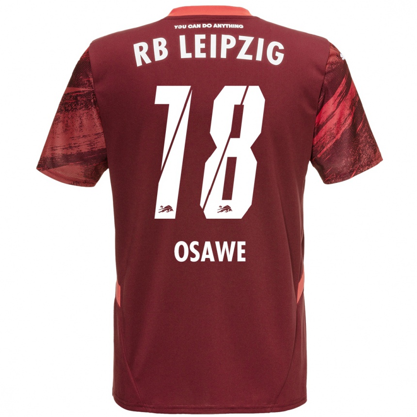 Men Football Winners Osawe #18 Burgundy Away Jersey 2024/25 T-Shirt Za