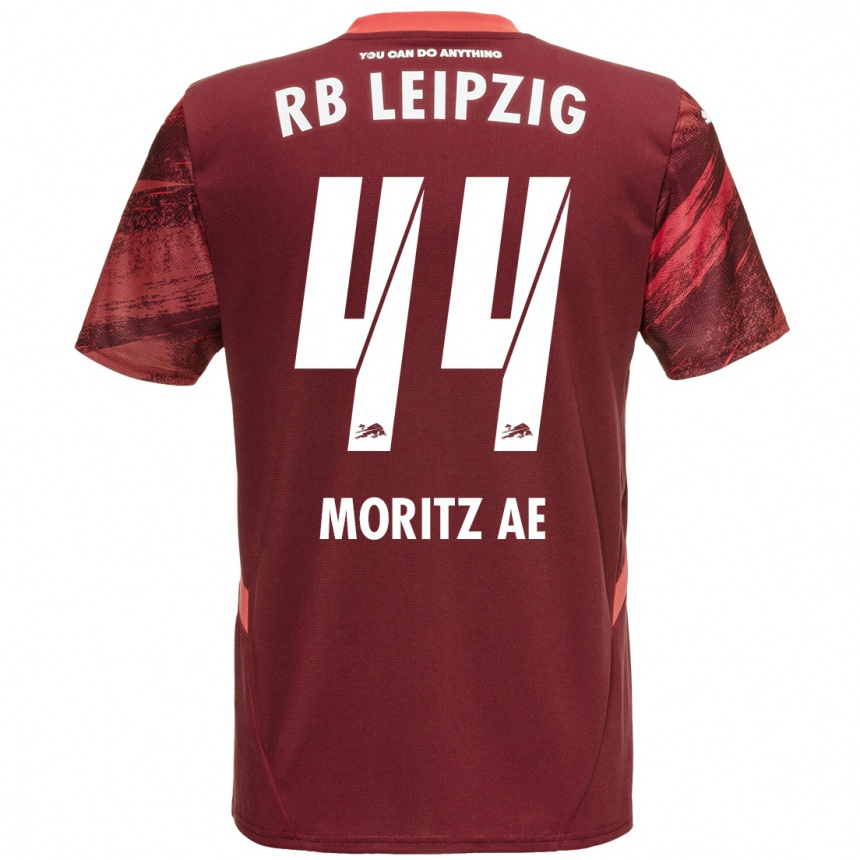 Men Football Moritz Aé #44 Burgundy Away Jersey 2024/25 T-Shirt Za