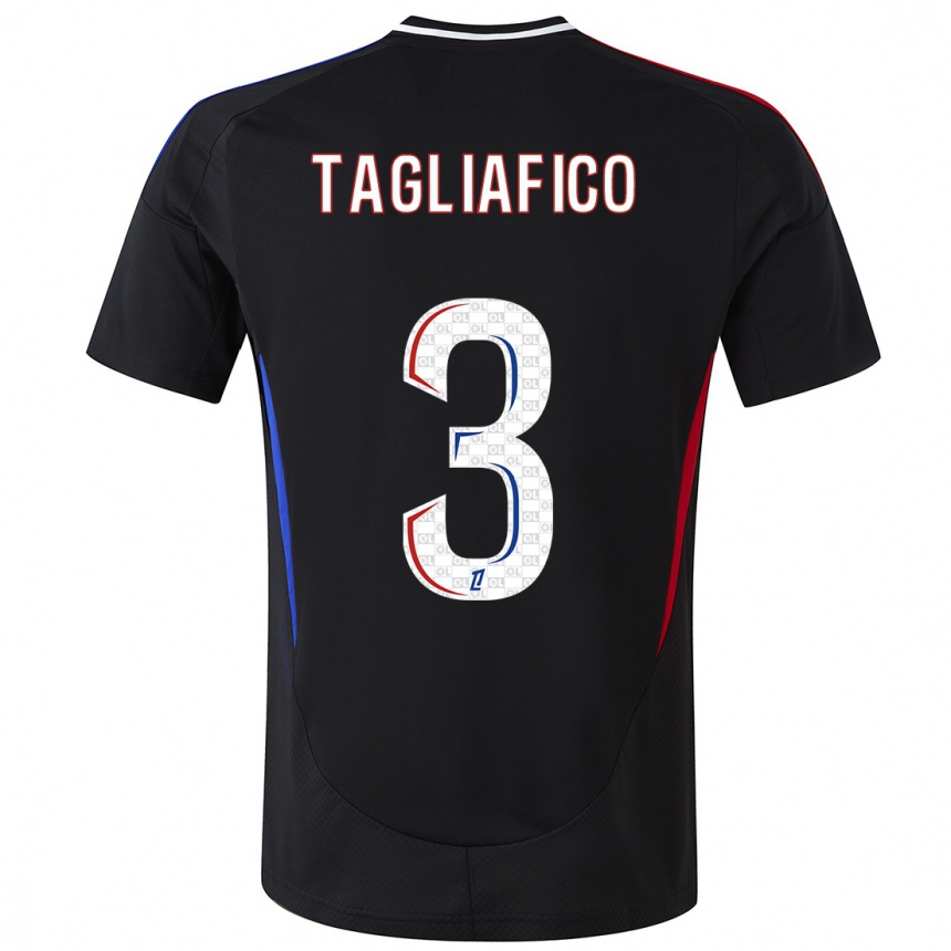 Men Football Nicolas Tagliafico #3 Black Away Jersey 2024/25 T-Shirt Za