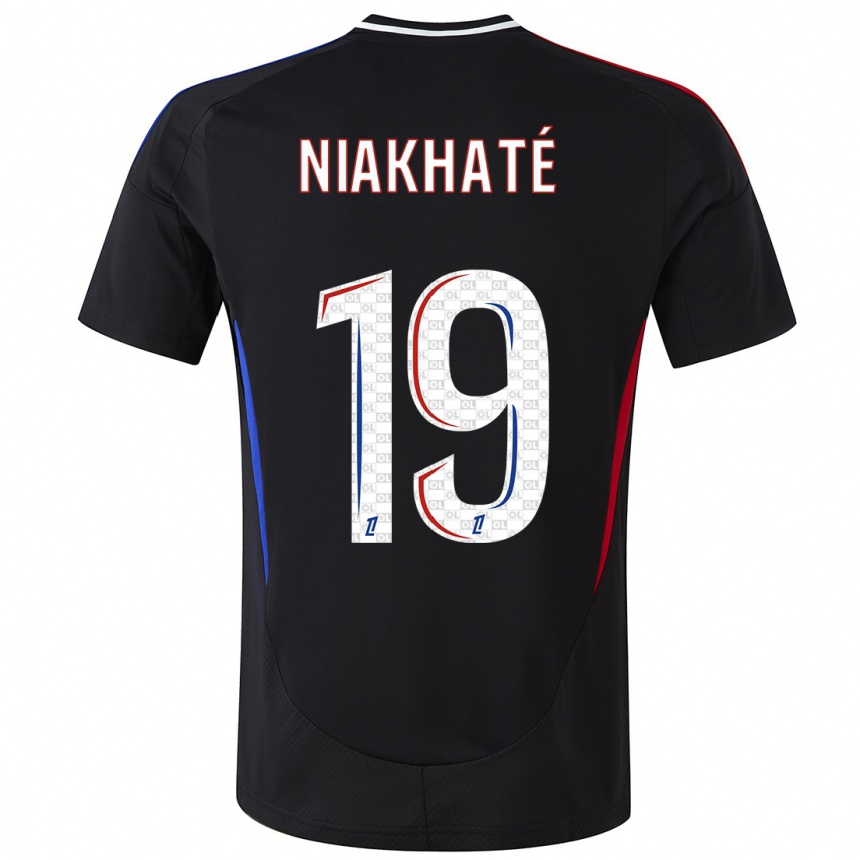 Men Football Moussa Niakhaté #19 Black Away Jersey 2024/25 T-Shirt Za