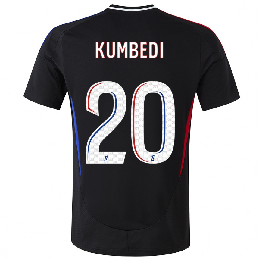 Men Football Saël Kumbedi #20 Black Away Jersey 2024/25 T-Shirt Za