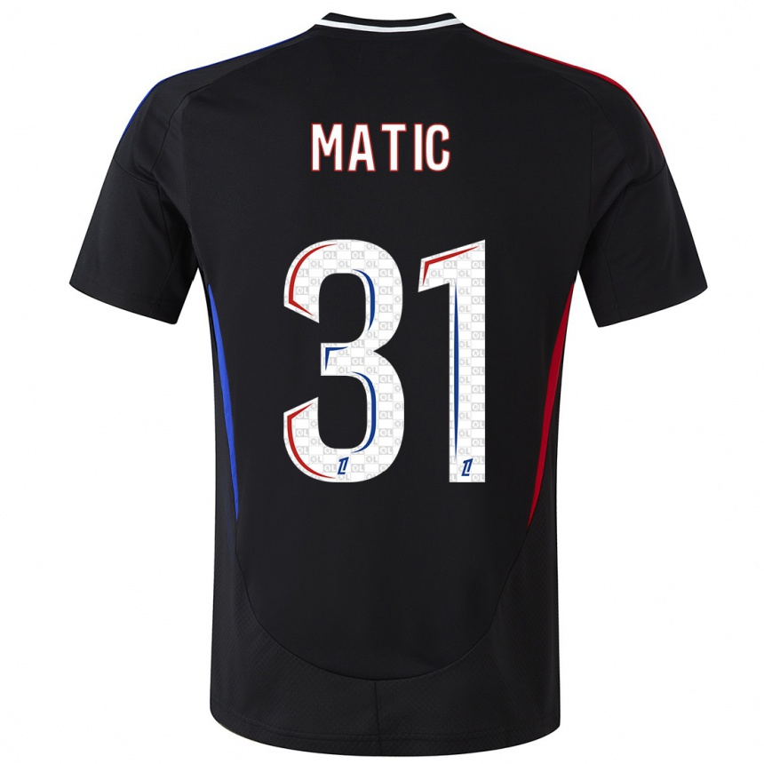 Men Football Nemanja Matic #31 Black Away Jersey 2024/25 T-Shirt Za