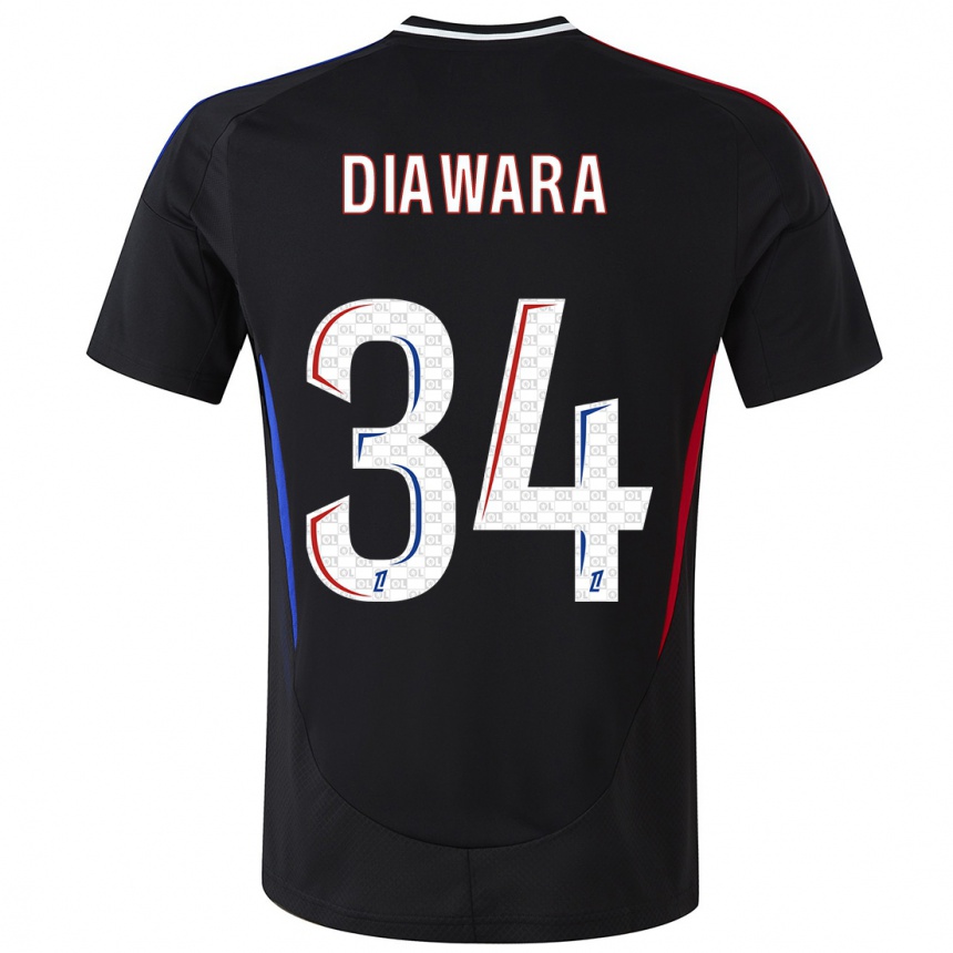 Men Football Mahamadou Diawara #34 Black Away Jersey 2024/25 T-Shirt Za