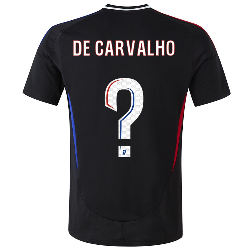 Men Football Mathys De Carvalho #0 Black Away Jersey 2024/25 T-Shirt Za