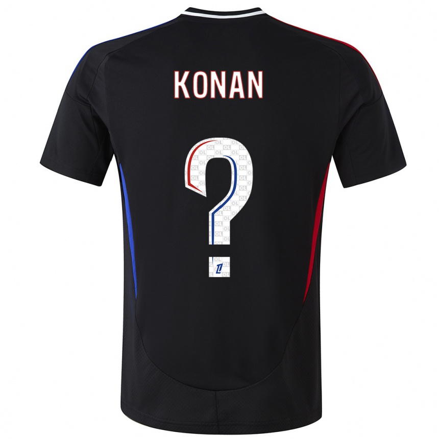 Men Football Yvann Konan #0 Black Away Jersey 2024/25 T-Shirt Za