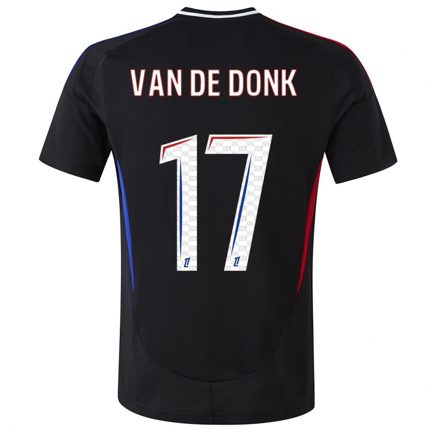 Men Football Danielle Van De Donk #17 Black Away Jersey 2024/25 T-Shirt Za