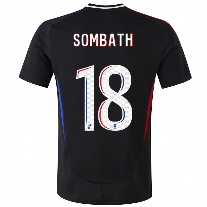 Men Football Alice Sombath #18 Black Away Jersey 2024/25 T-Shirt Za