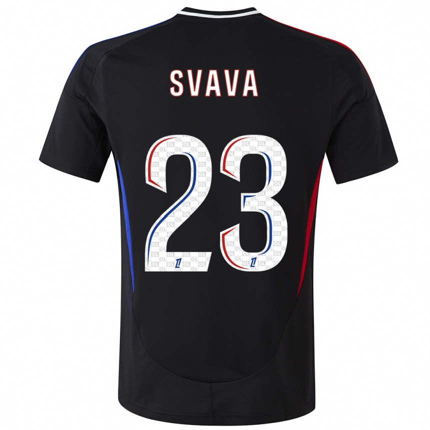 Men Football Sofie Svava #23 Black Away Jersey 2024/25 T-Shirt Za