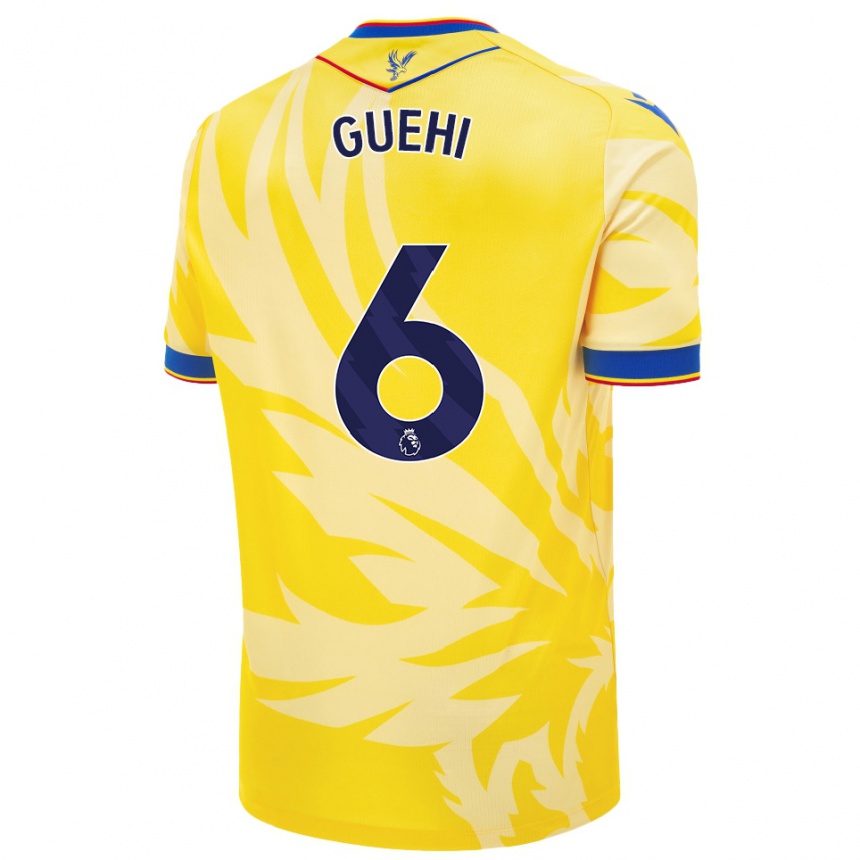 Men Football Marc Guéhi #6 Yellow Away Jersey 2024/25 T-Shirt Za