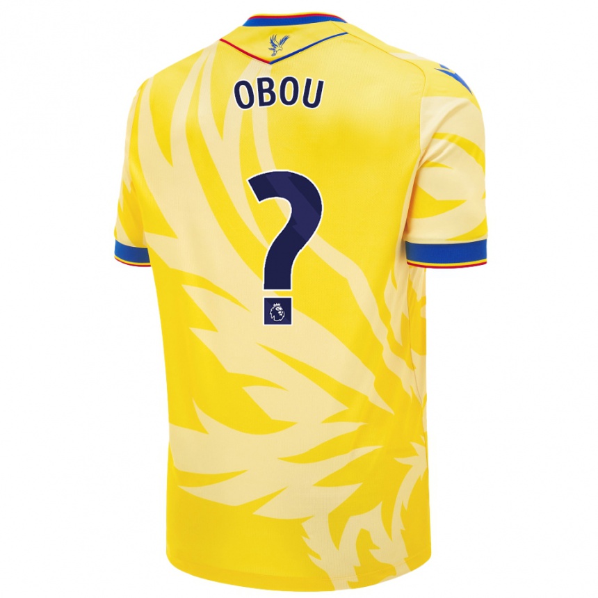 Men Football David Obou #0 Yellow Away Jersey 2024/25 T-Shirt Za