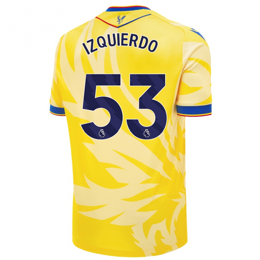 Men Football Jackson Izquierdo #53 Yellow Away Jersey 2024/25 T-Shirt Za